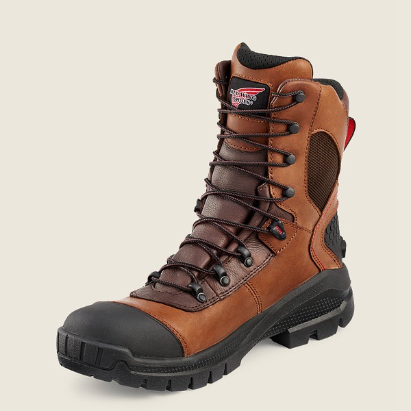 Red Wing Iş Botu Erkek - Crv™ - 8-Inch Waterproof Soft Toe - Kahverengi/Siyah - 29XDSPGEV